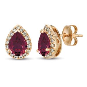 Le Vian Rhodolite & Diamond Earrings